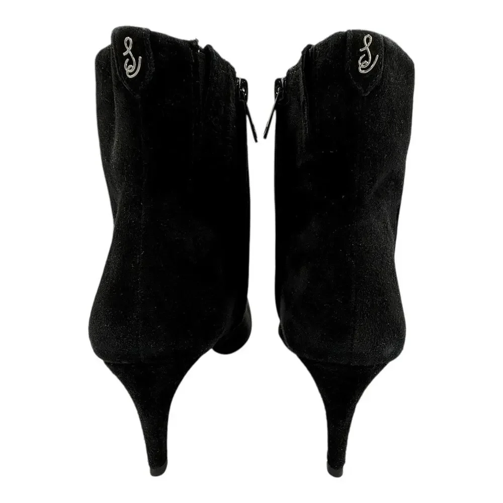 NWT No Box Sam Edelman Ulissa
Luster Jeweled Ankle
Booties Black Suede SZ 7.5 - Picture 3 of 7